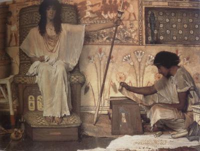 Alma-Tadema, Sir Lawrence Joseph,Overseer of Pharaoh's Granaries (mk23) Germany oil painting art